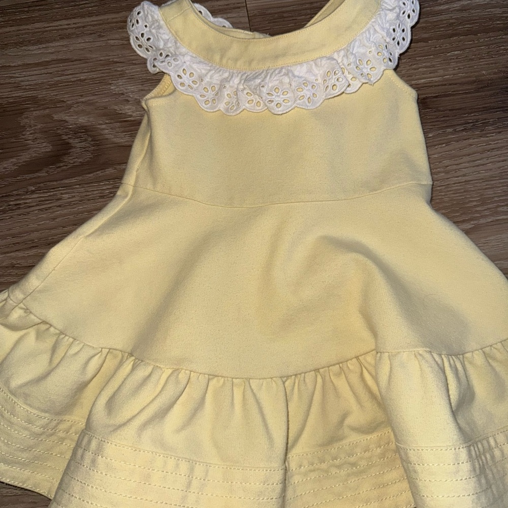 Janie and Jack Sunny Yellow Dress with Lace Detail